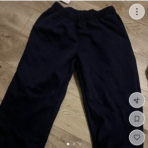 Edikted Black Sweatpants with Pink Logo